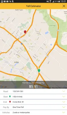 Toll Roads android App screenshot 1